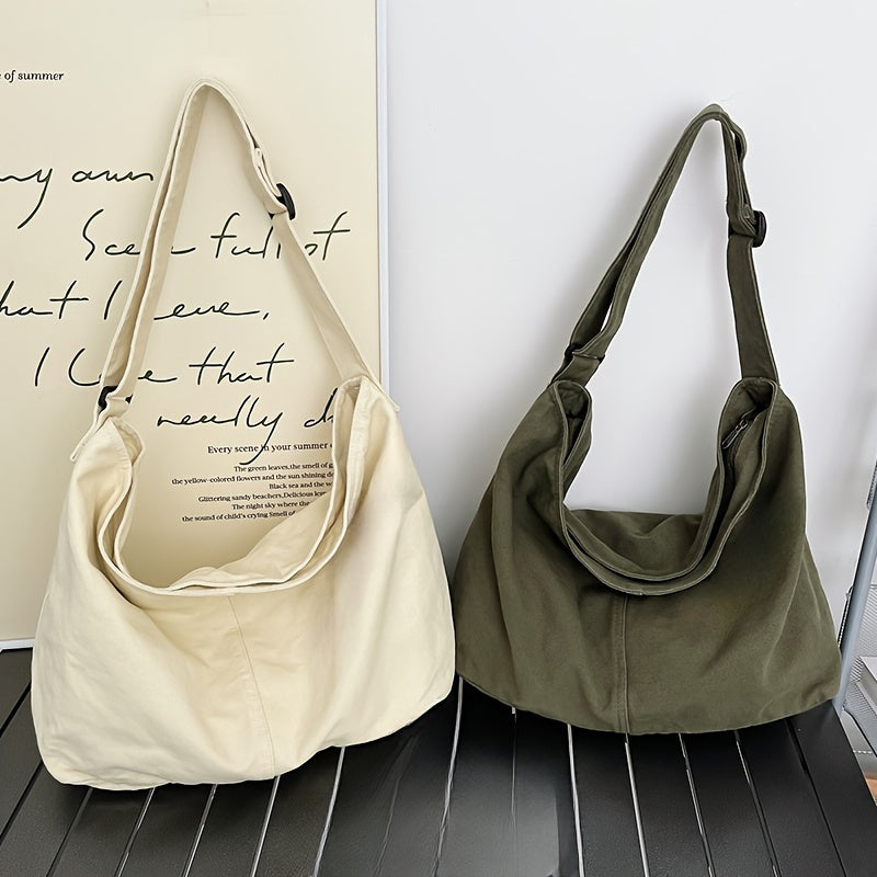 Hailey | Stilvolle überdimensionale Canvas Crossbody Messenger Bag