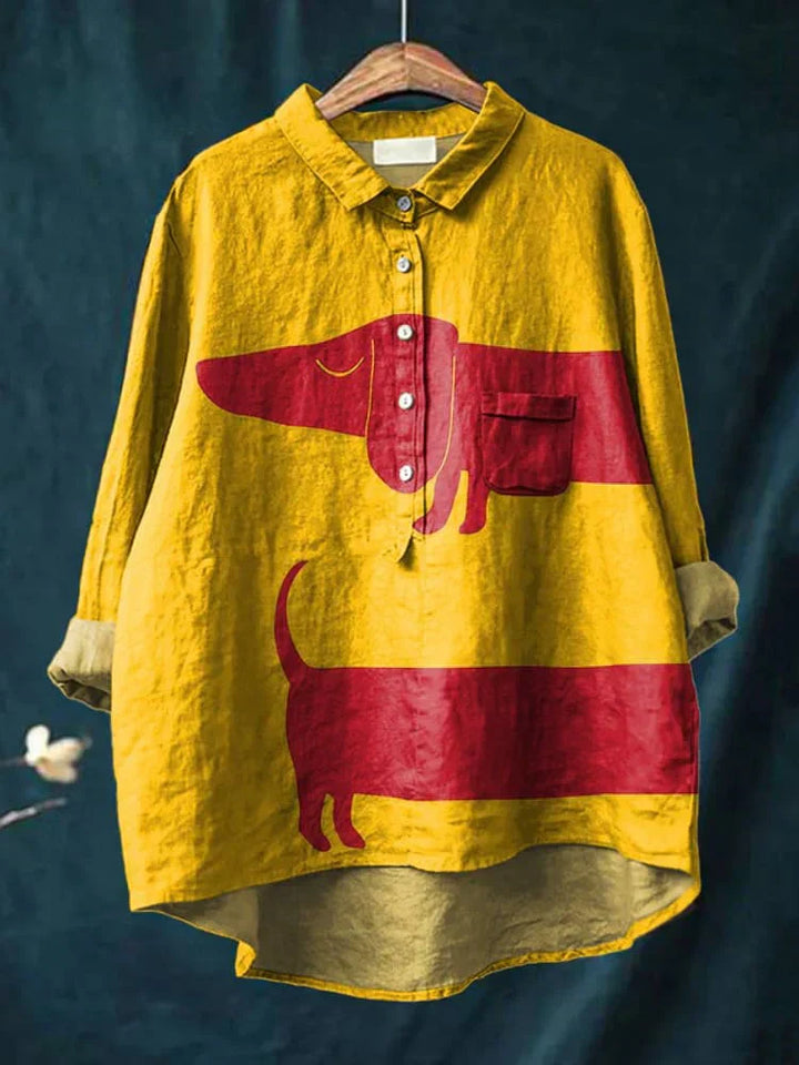 Charlie Kreatives Hunde-Shirt mit Kunst-Print