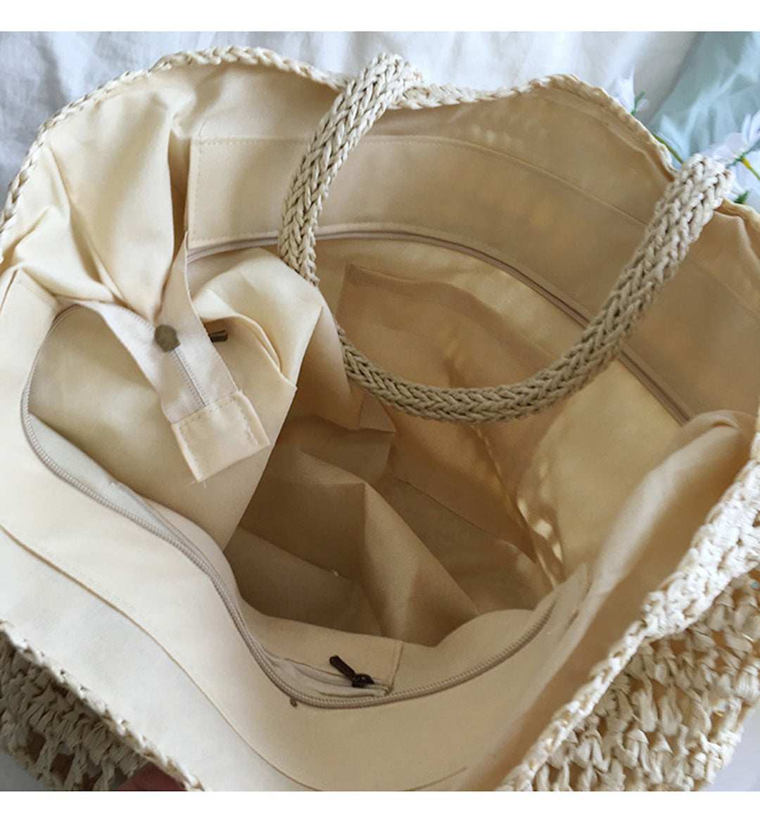 STELLA |  Stylische gewebte Strandtasche