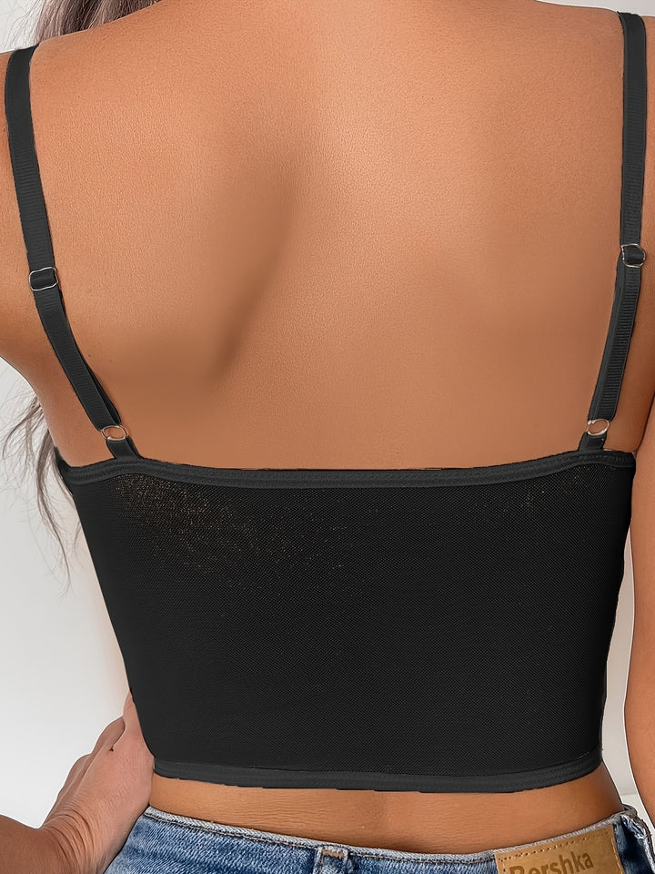 Sexy Spitzen-Corset Top – Figurbetont & Halbtransparent