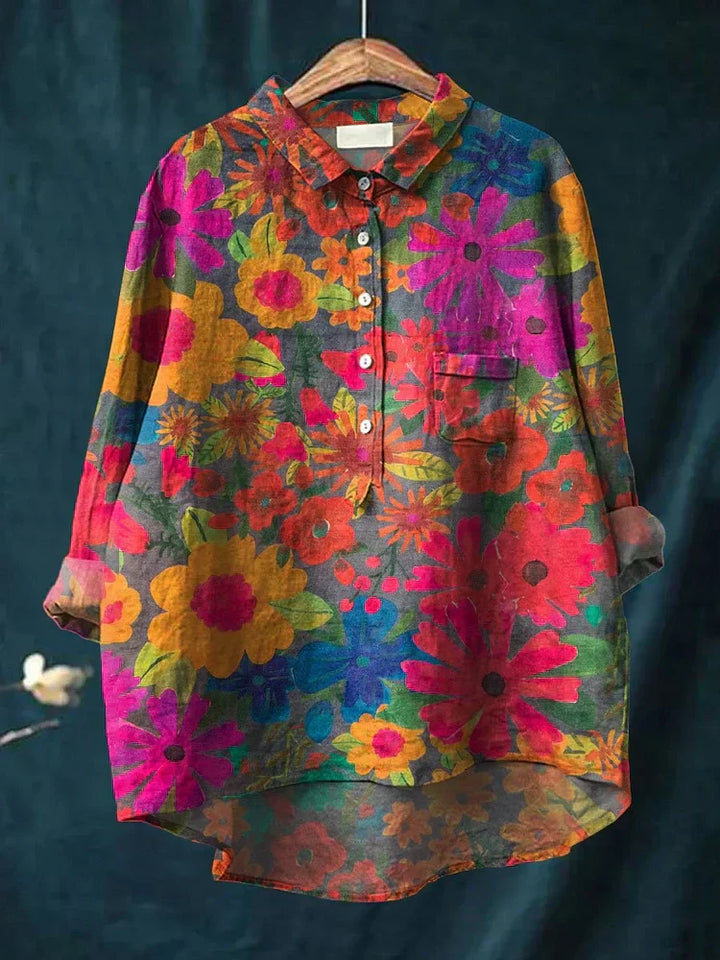Violet Stylishes Botanical Art-Shirt für Naturliebhaber