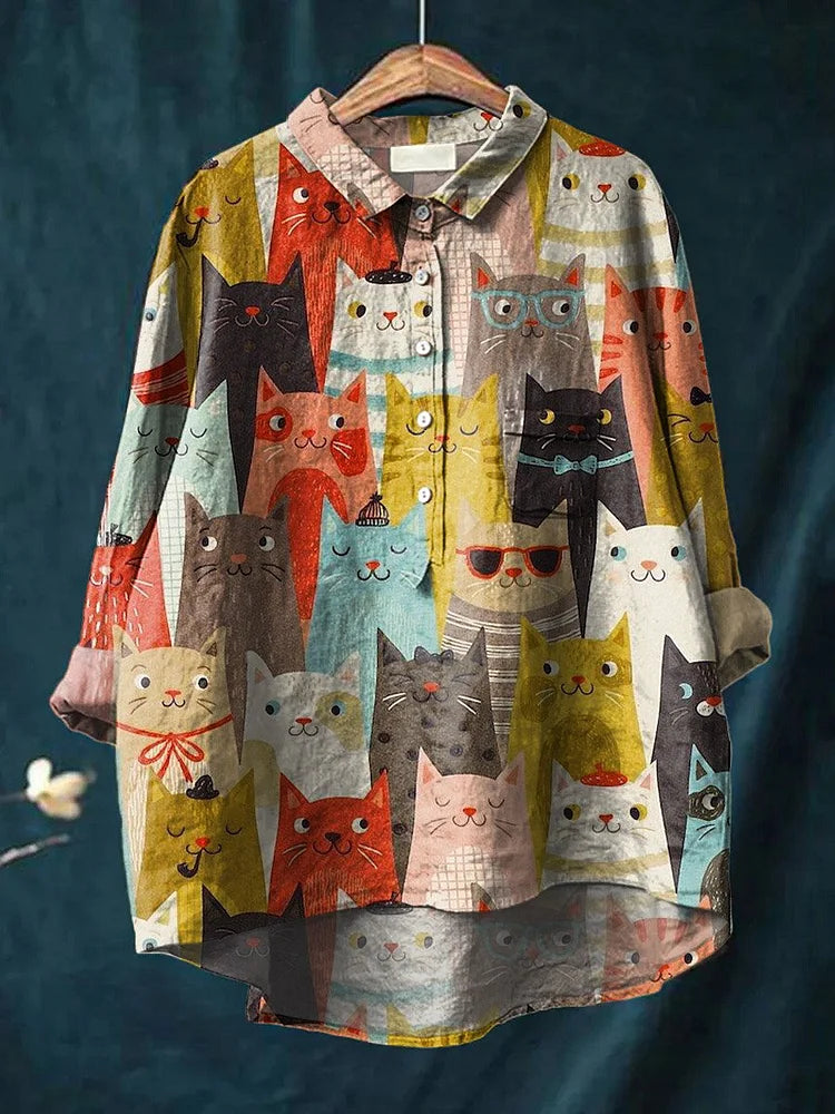 Chloe Stylishes Hunde-Shirt mit Kunst-Print