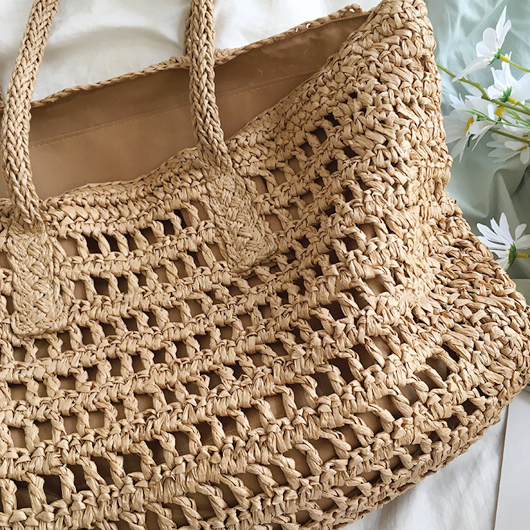 STELLA |  Stylische gewebte Strandtasche