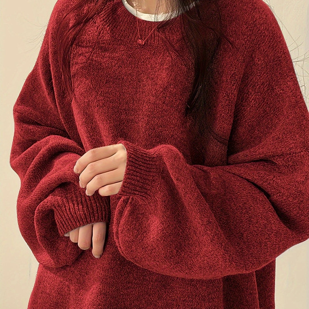 Nora Solider Crew-Neck Pullover
