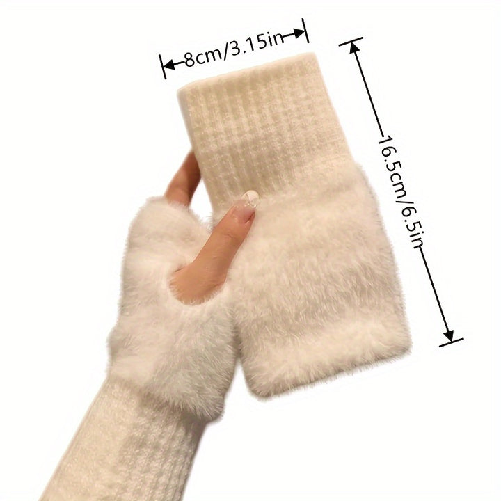 Elsa Weiche, Warme Fingerlose Handschuhe – Stylischer Winterstrick für kalte Tage