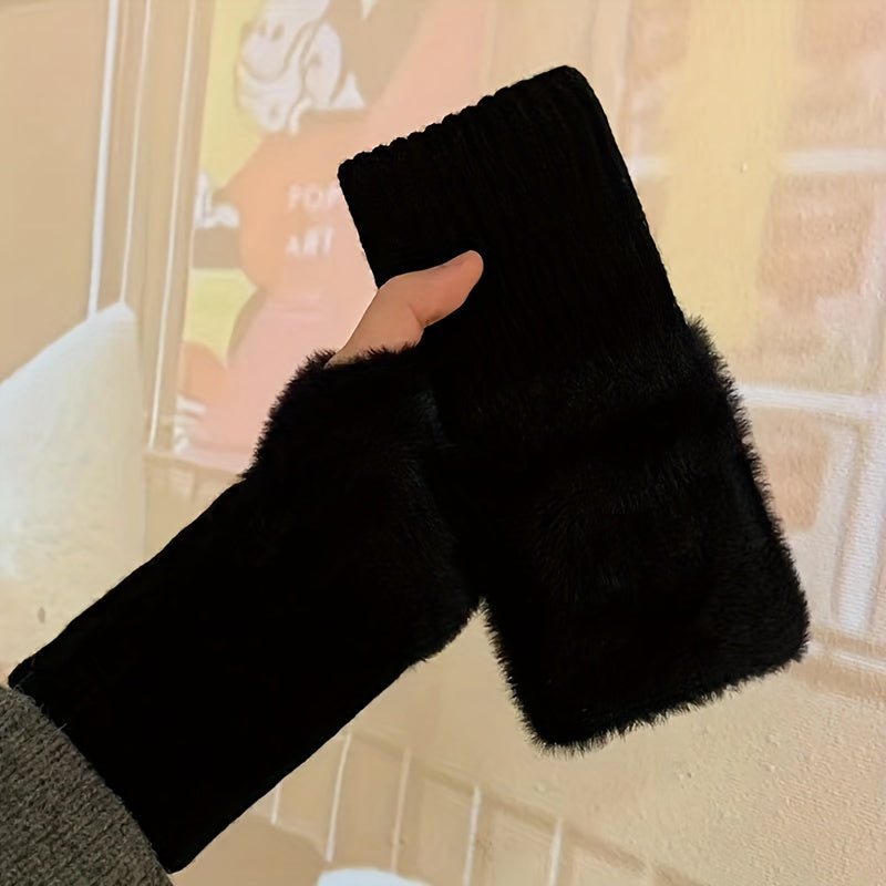 Elsa Weiche, Warme Fingerlose Handschuhe – Stylischer Winterstrick für kalte Tage