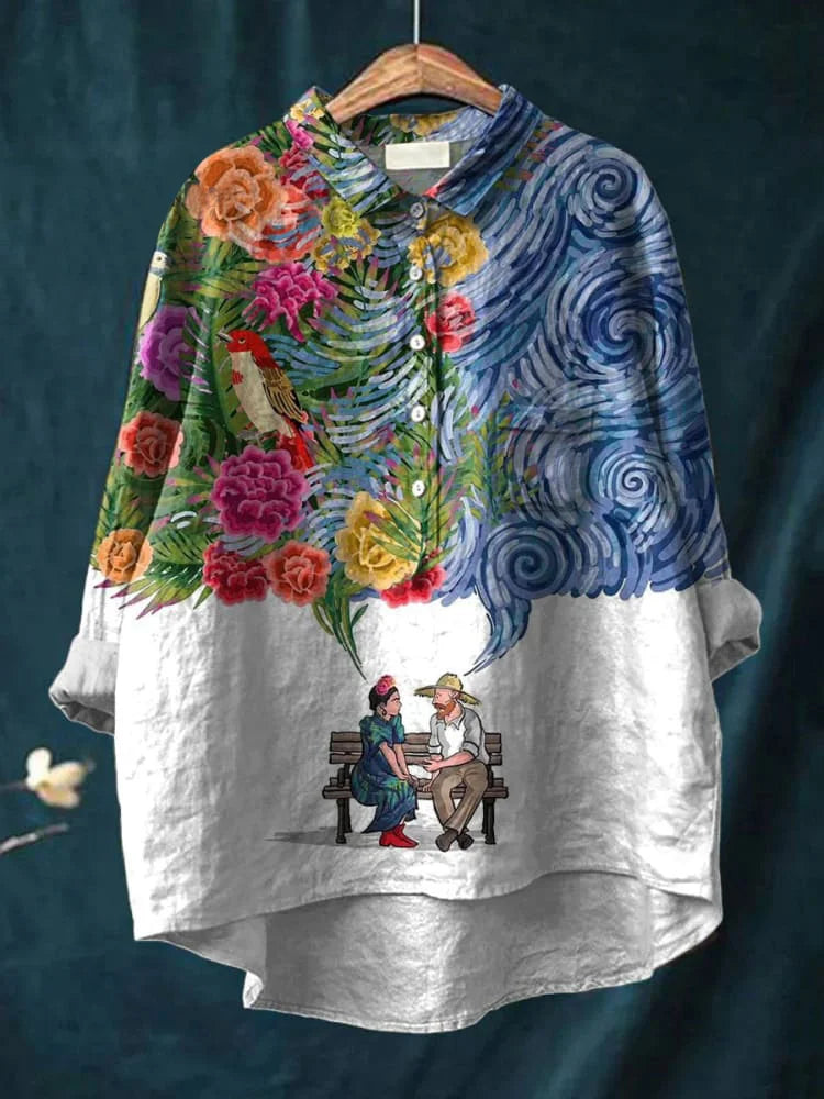 Chloe Stylishes Hunde-Shirt mit Kunst-Print