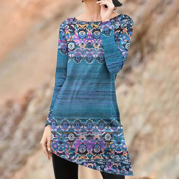 Selene – Asymmetrisches Kleid im modernen Ethno-Stil
