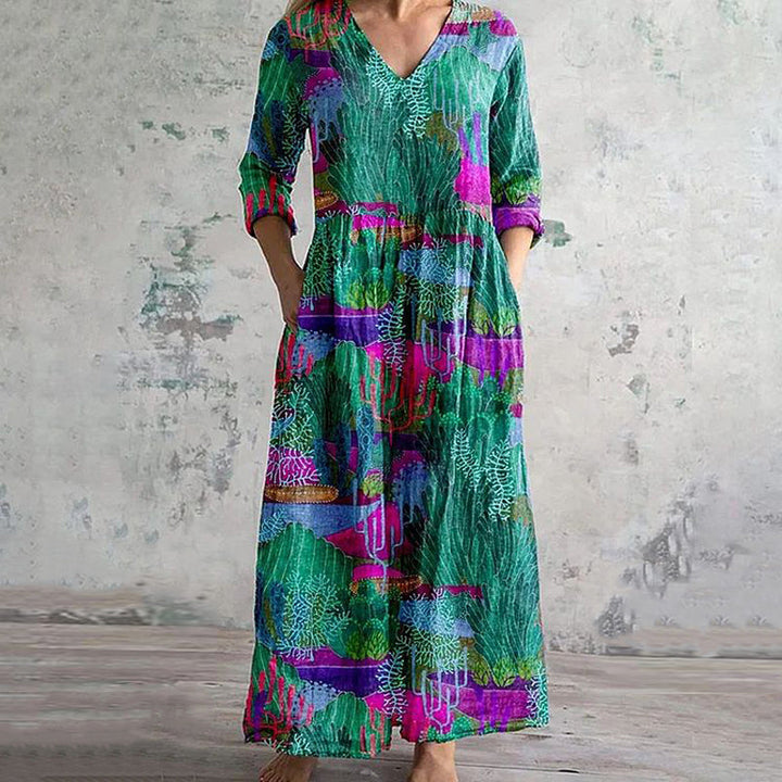 Moony – Luftiges Boho-Kleid im Vintage-Stil mit Print