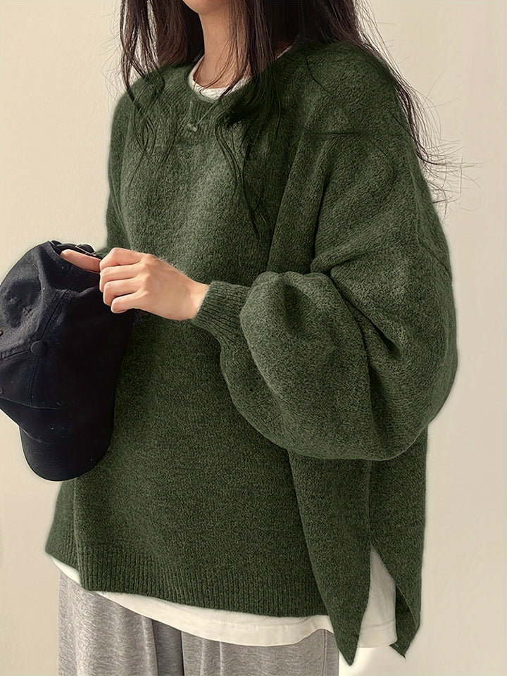 Nora Solider Crew-Neck Pullover