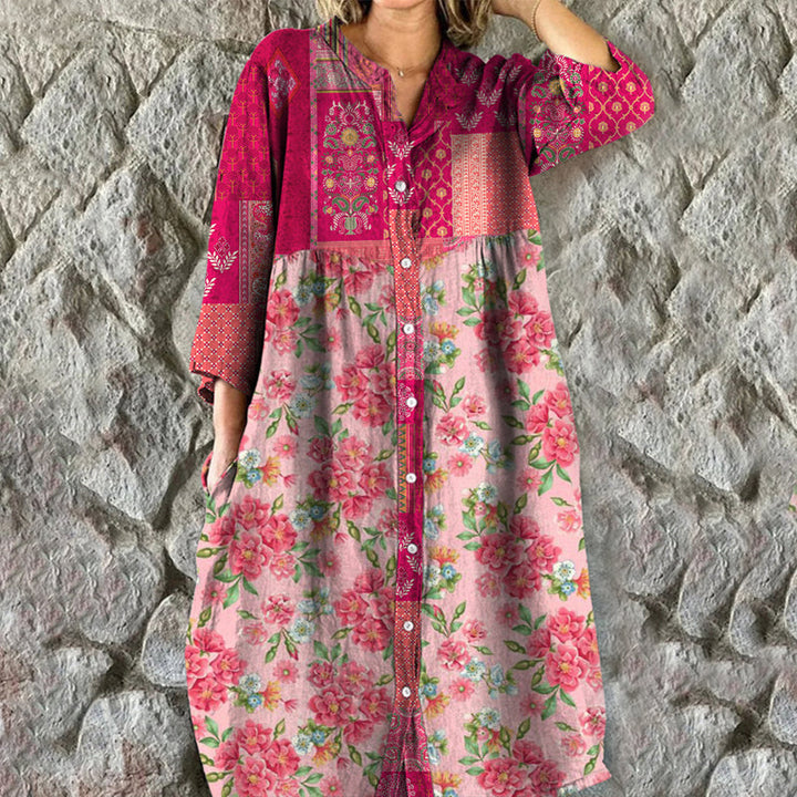 Marel – Feminines Vintage-Kleid mit romantischem Blumenmuster