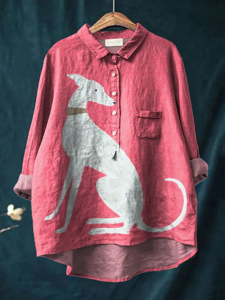 Daisy Künstlerisches Hunde-Shirt mit Statement-Print