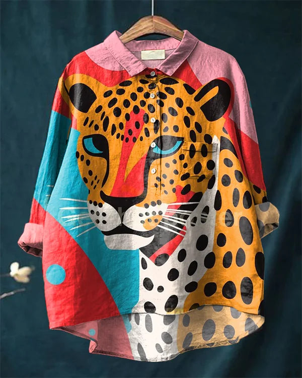 Harper™ – Künstlerisches T-Shirt mit Leoparden-Print