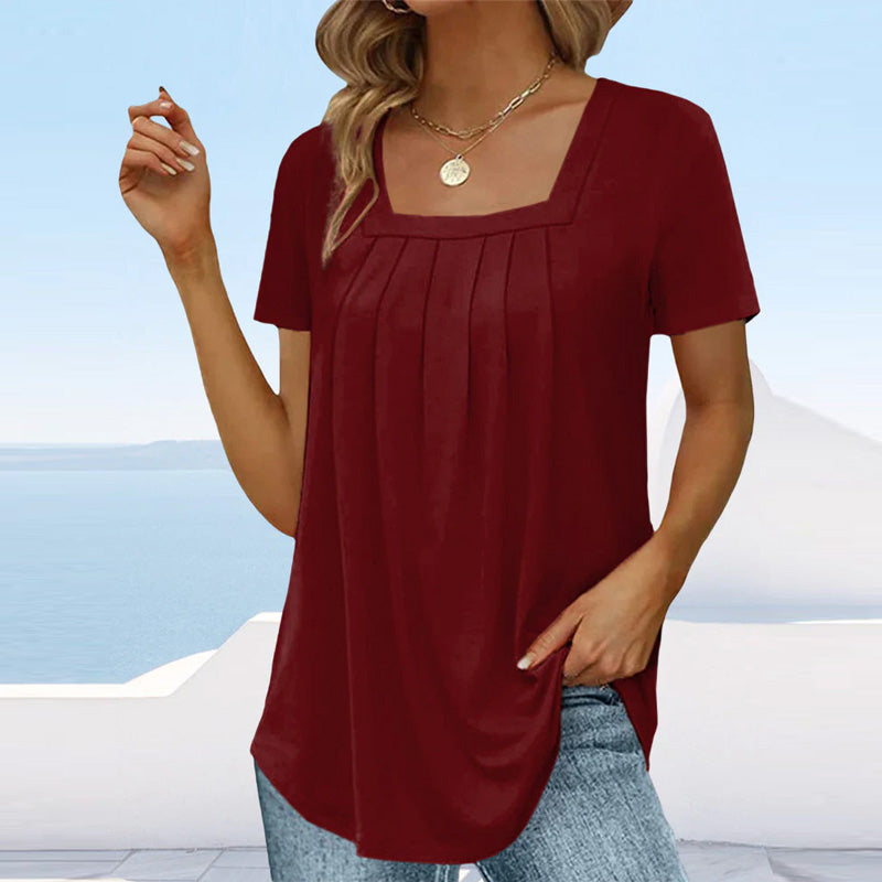 Livia  Elegante Plisseebluse – Für zeitlose Eleganz und stilvollen Komfort
