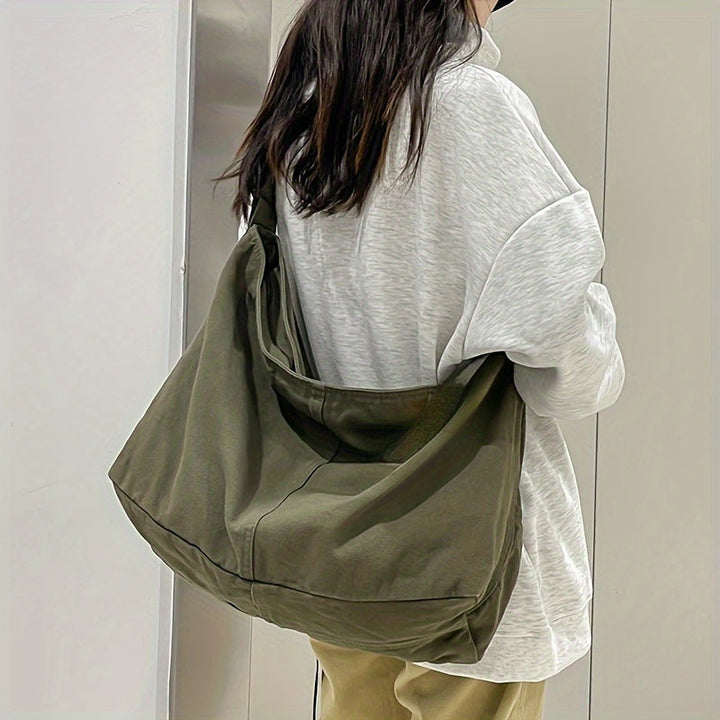 Hailey | Stilvolle überdimensionale Canvas Crossbody Messenger Bag