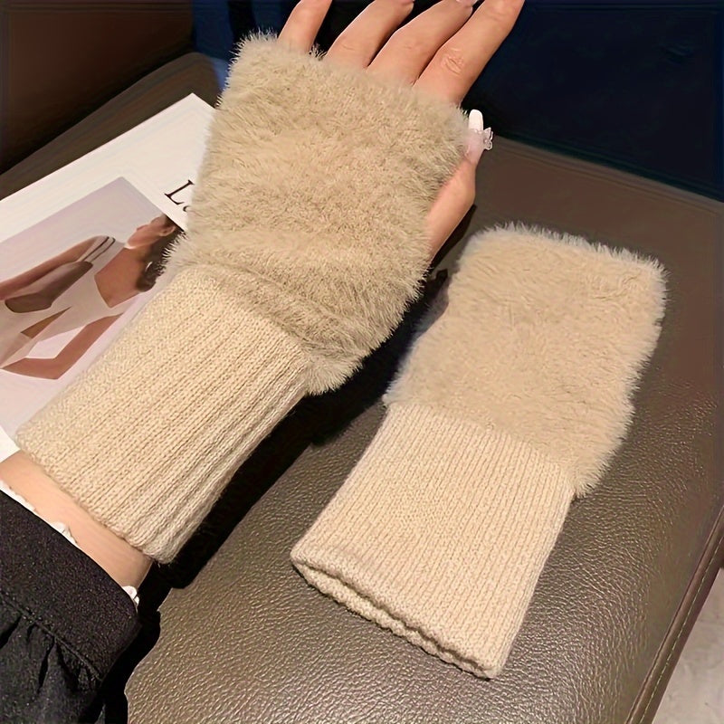 Elsa Weiche, Warme Fingerlose Handschuhe – Stylischer Winterstrick für kalte Tage