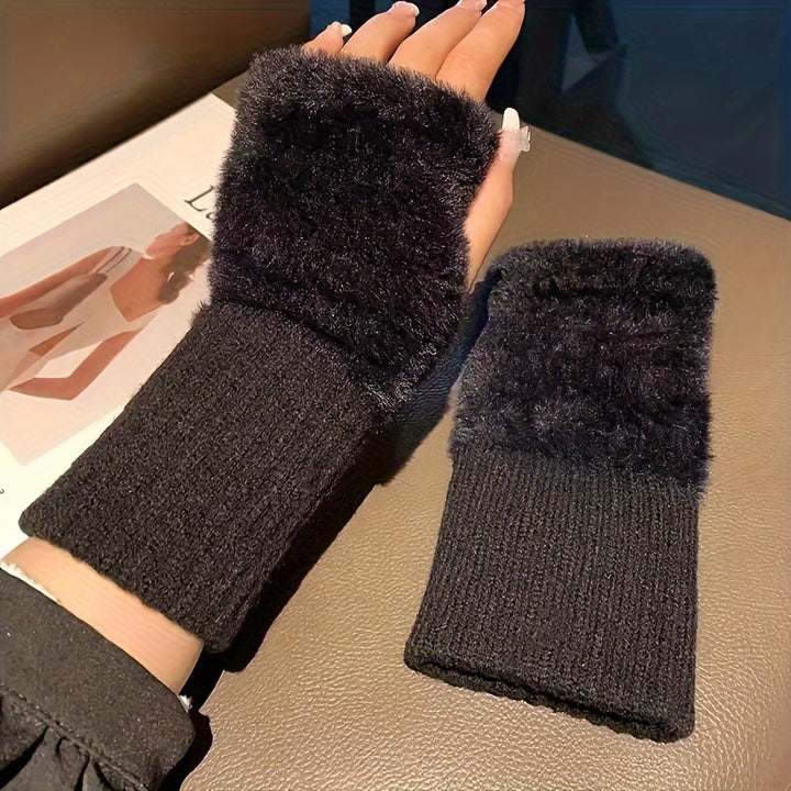 Elsa Weiche, Warme Fingerlose Handschuhe – Stylischer Winterstrick für kalte Tage