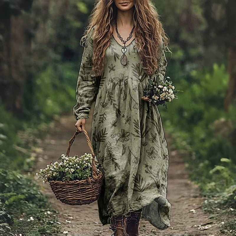 Martha – Feminines Vintage-Kleid mit romantischem Blumenmuster und eleganter Passform