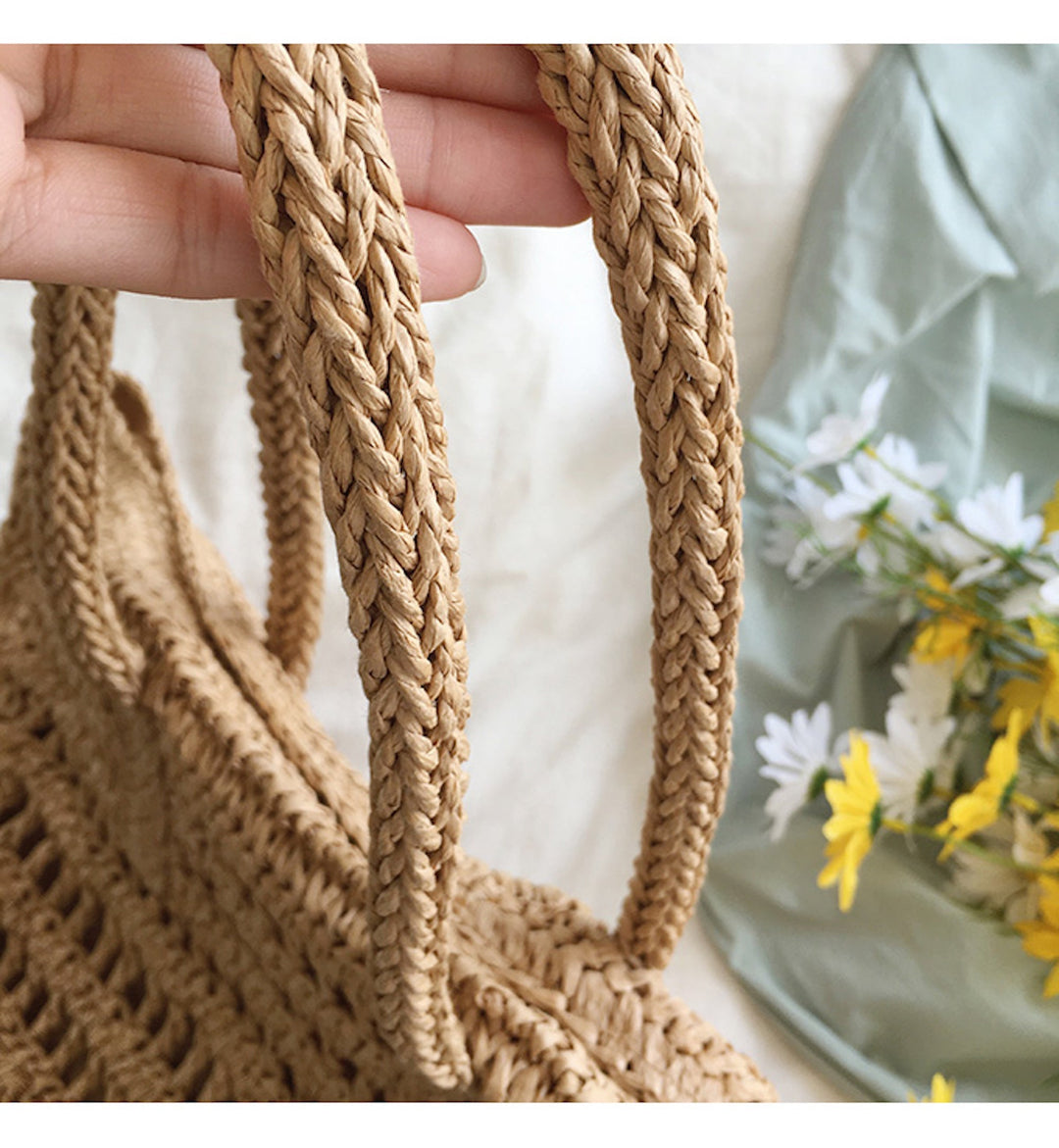 STELLA |  Stylische gewebte Strandtasche