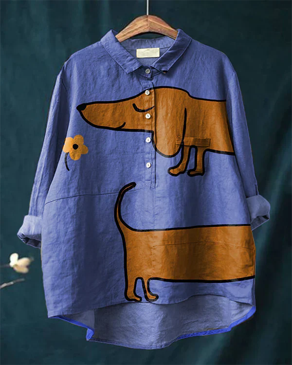 Max Kreatives Hunde-Shirt mit Kunstprint