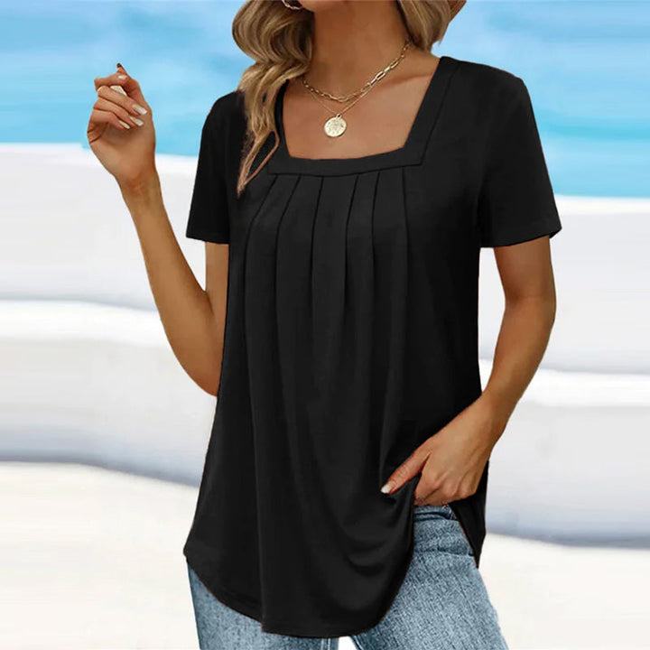 Livia  Elegante Plisseebluse – Für zeitlose Eleganz und stilvollen Komfort