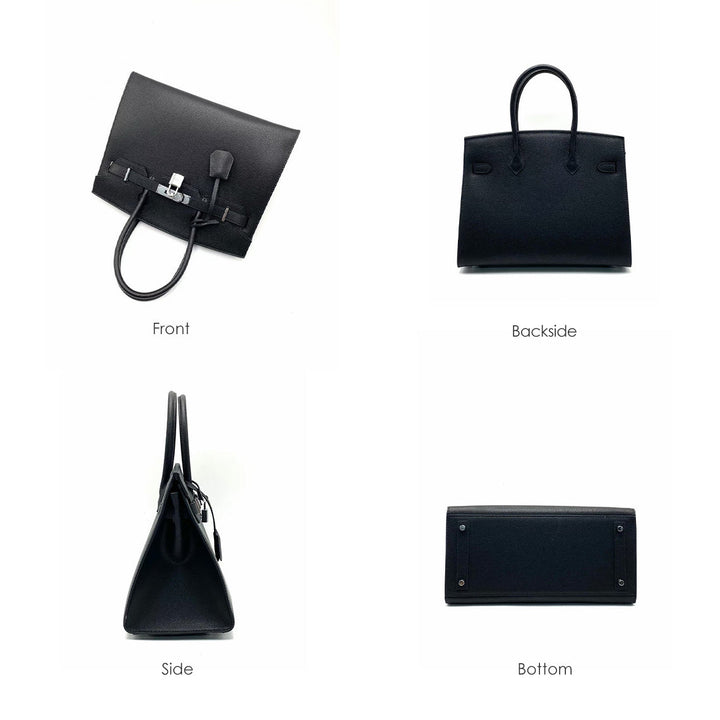Sellier Platinum Handtasche aus Leder mit Epsom-Prägung und Drehverschluss