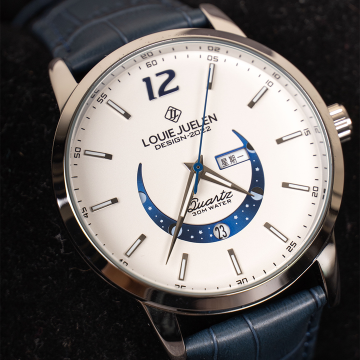 Elegante Mondphasenuhr – Zeit trifft auf Himmelskörper