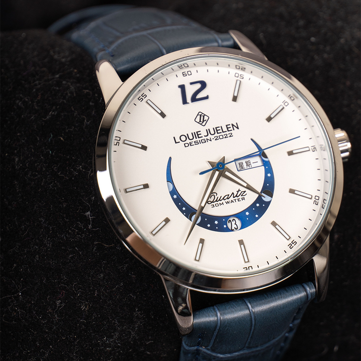 Elegante Mondphasenuhr – Zeit trifft auf Himmelskörper
