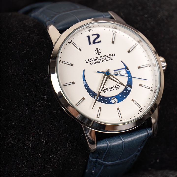 Elegante Mondphasenuhr – Zeit trifft auf Himmelskörper
