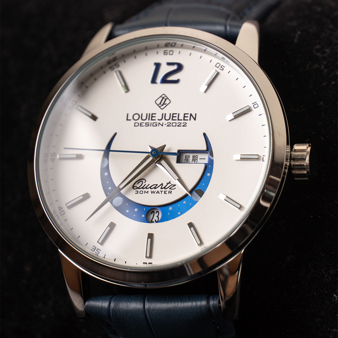 Elegante Mondphasenuhr – Zeit trifft auf Himmelskörper