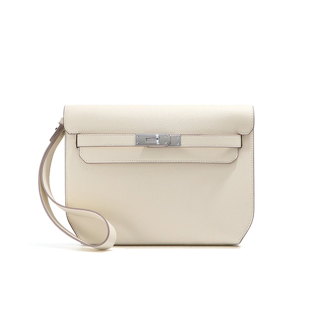 Kelly Depeches Pouch aus Leder mit Drehverschluss und zwei abnehmbaren Riemen