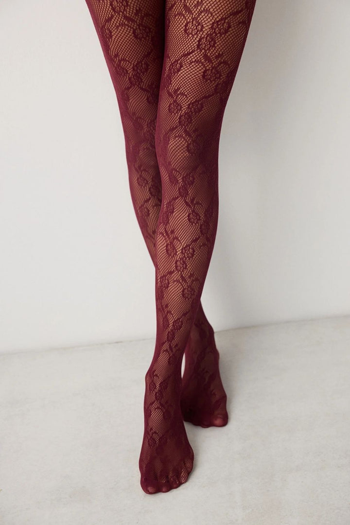 Amoria Tights – Glam & Daily Strumpfhose mit Spitzenmuster