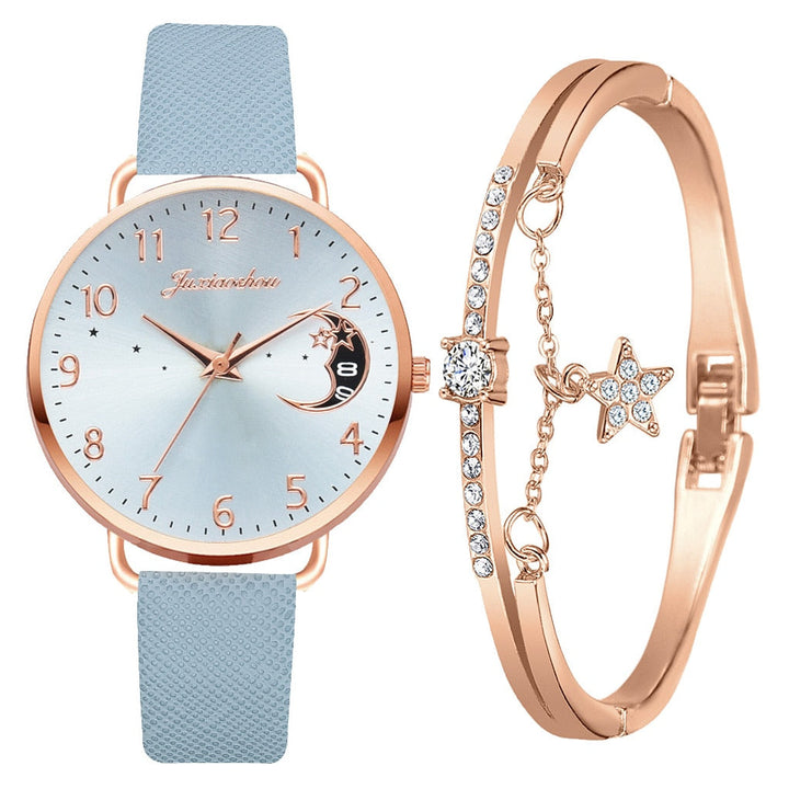 Elegante Herren-Armbanduhr mit Mondphasenanzeige – Klassisches Design & edle Details