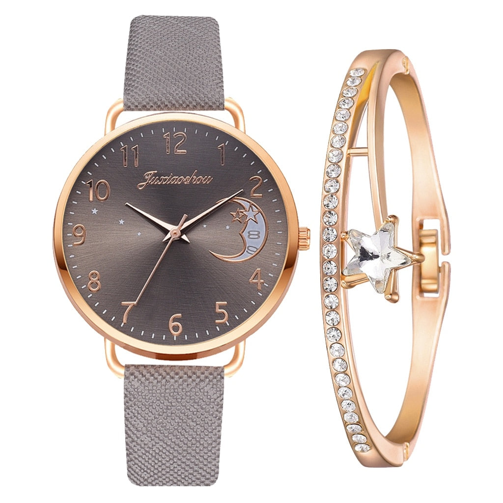 Elegante Herren-Armbanduhr mit Mondphasenanzeige – Klassisches Design & edle Details