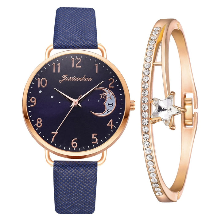 Elegante Herren-Armbanduhr mit Mondphasenanzeige – Klassisches Design & edle Details