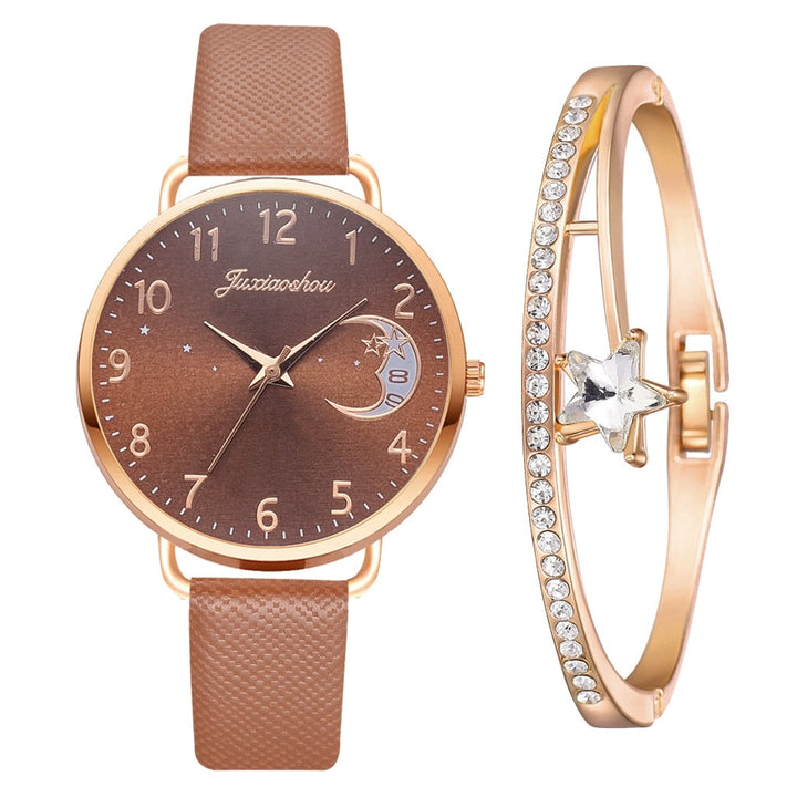 Elegante Herren-Armbanduhr mit Mondphasenanzeige – Klassisches Design & edle Details