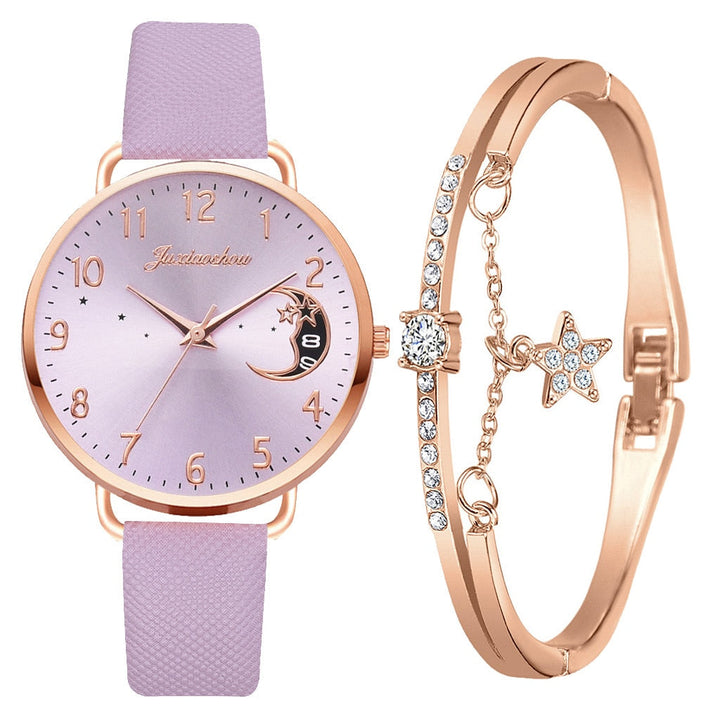 Elegante Herren-Armbanduhr mit Mondphasenanzeige – Klassisches Design & edle Details