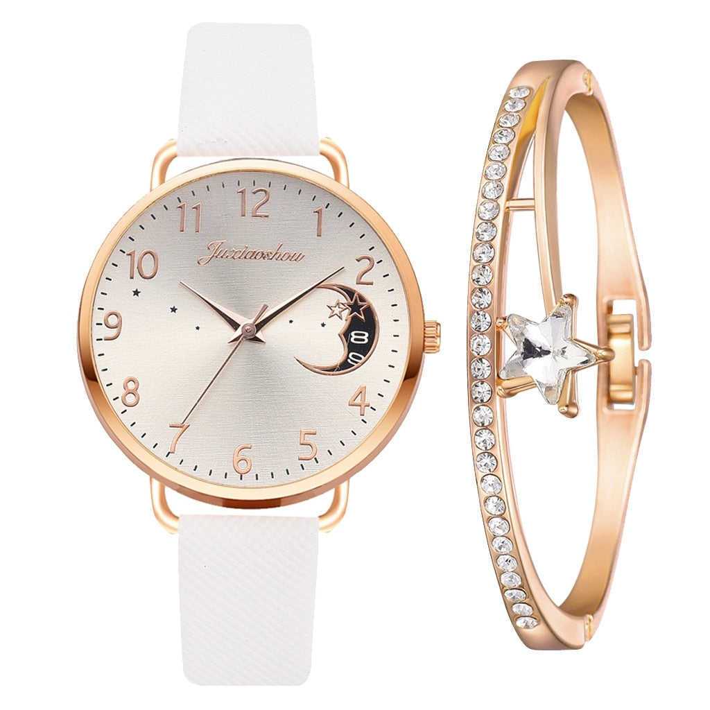 Elegante Herren-Armbanduhr mit Mondphasenanzeige – Klassisches Design & edle Details