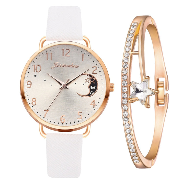 Elegante Herren-Armbanduhr mit Mondphasenanzeige – Klassisches Design & edle Details