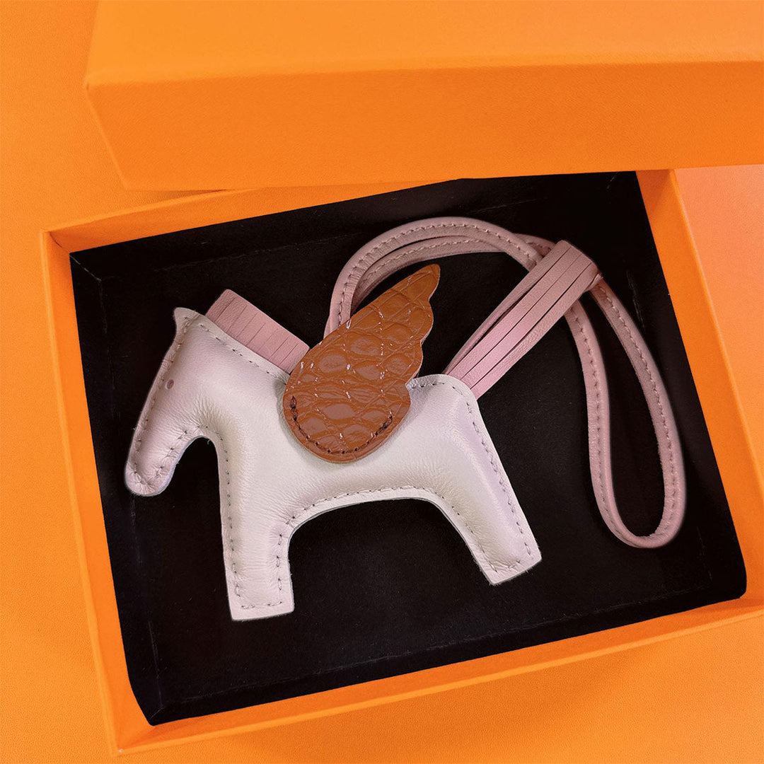 Rodeo Pferde-Taschenanhänger aus Lammleder