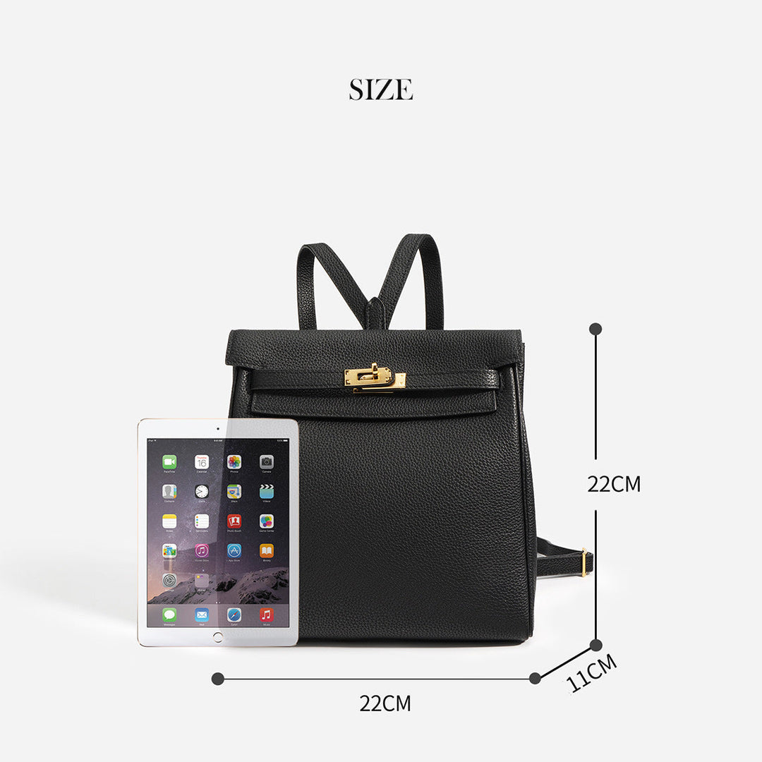 Kelly Rucksack aus Narbenleder mit verstellbaren Riemen