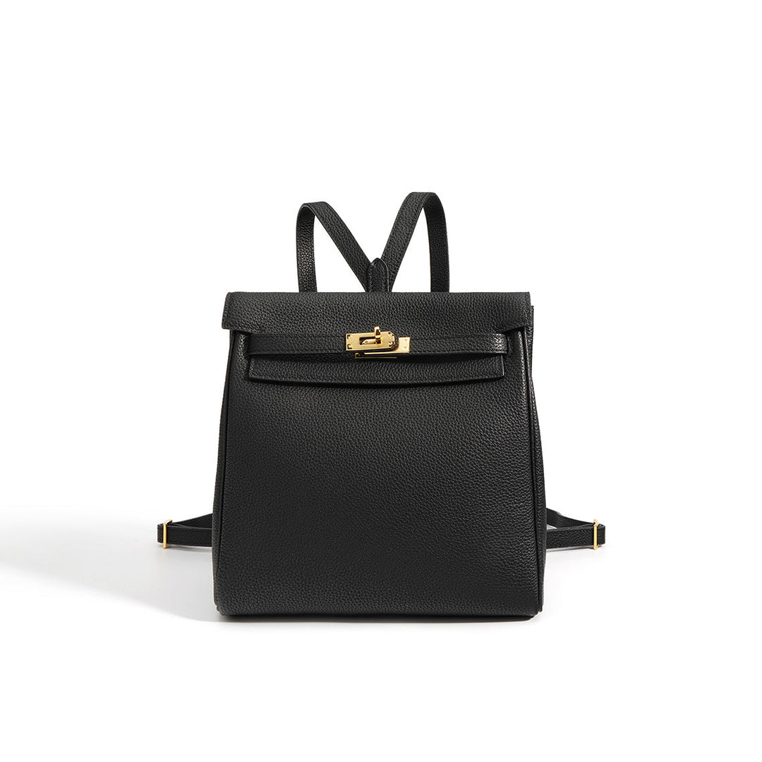 Kelly Rucksack aus Narbenleder mit verstellbaren Riemen