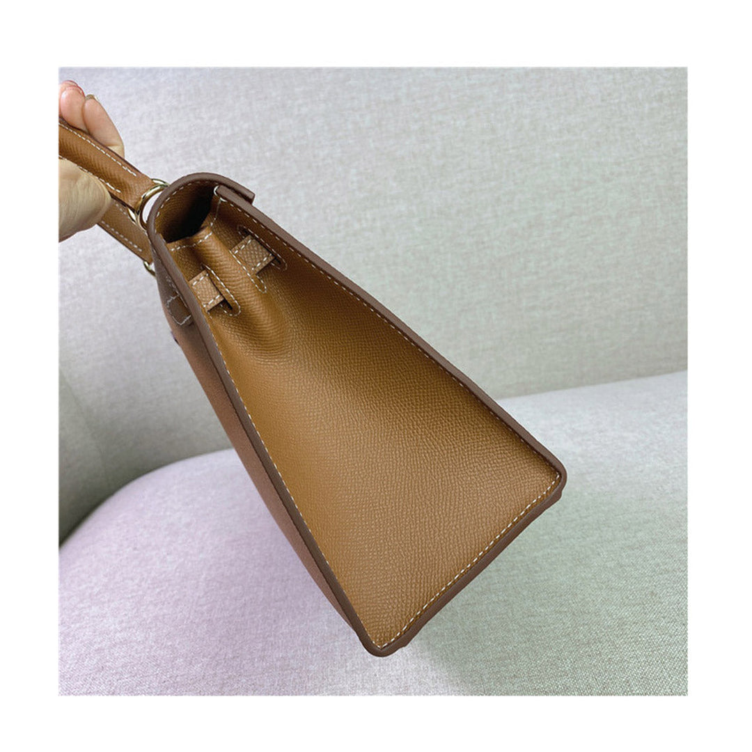 Kelli-Handtasche aus Epsom-Narbenleder mit Henkel und Schulterriemen
