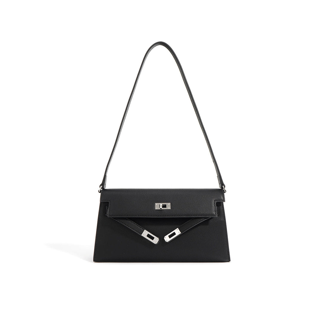 Elan Schultertasche aus Leder mit abnehmbaren Riemen