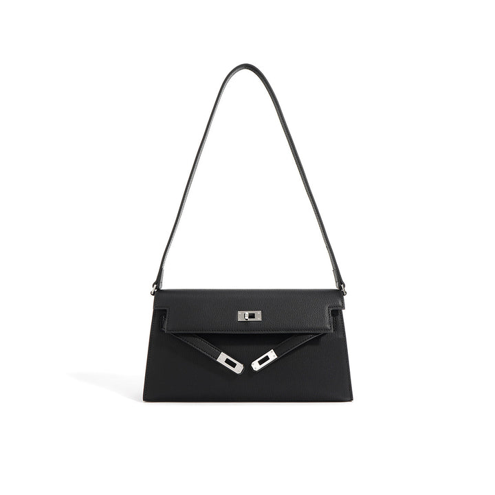 Elan Schultertasche aus Leder mit abnehmbaren Riemen