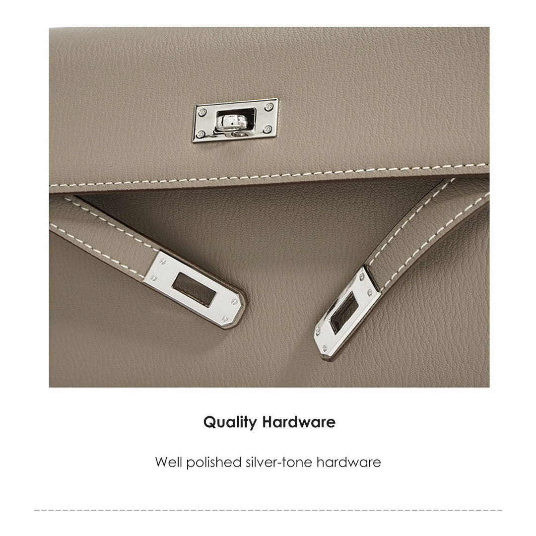 Elan Schultertasche aus Leder mit abnehmbaren Riemen