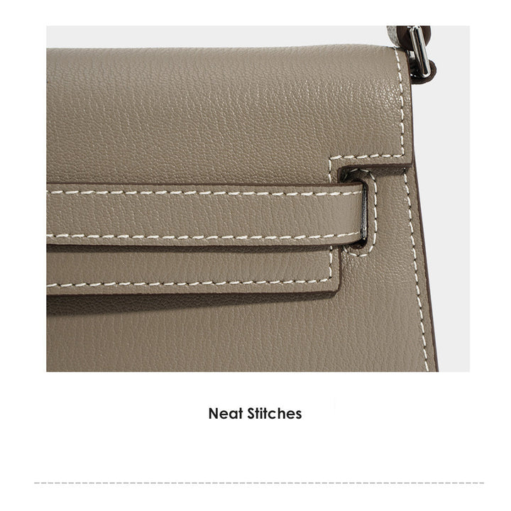 Elan Schultertasche aus Leder mit abnehmbaren Riemen