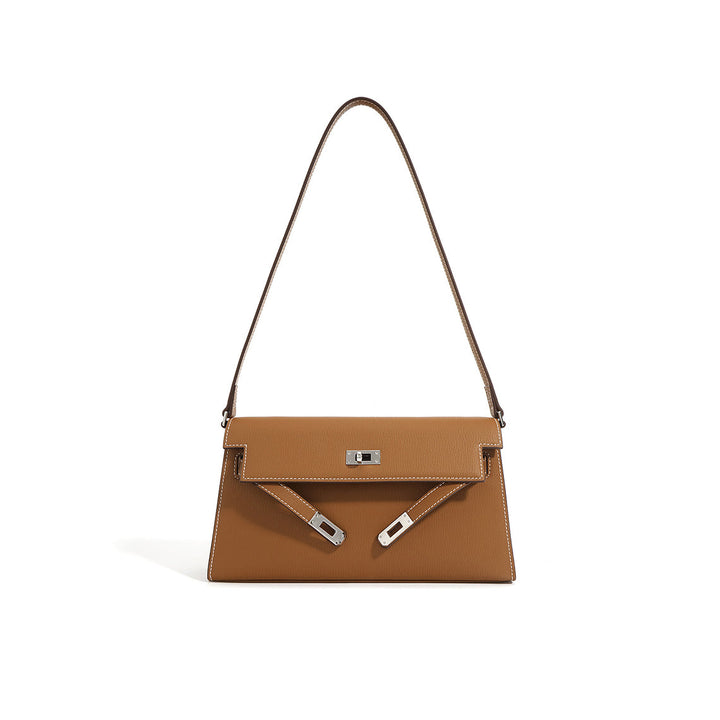 Elan Schultertasche aus Leder mit abnehmbaren Riemen