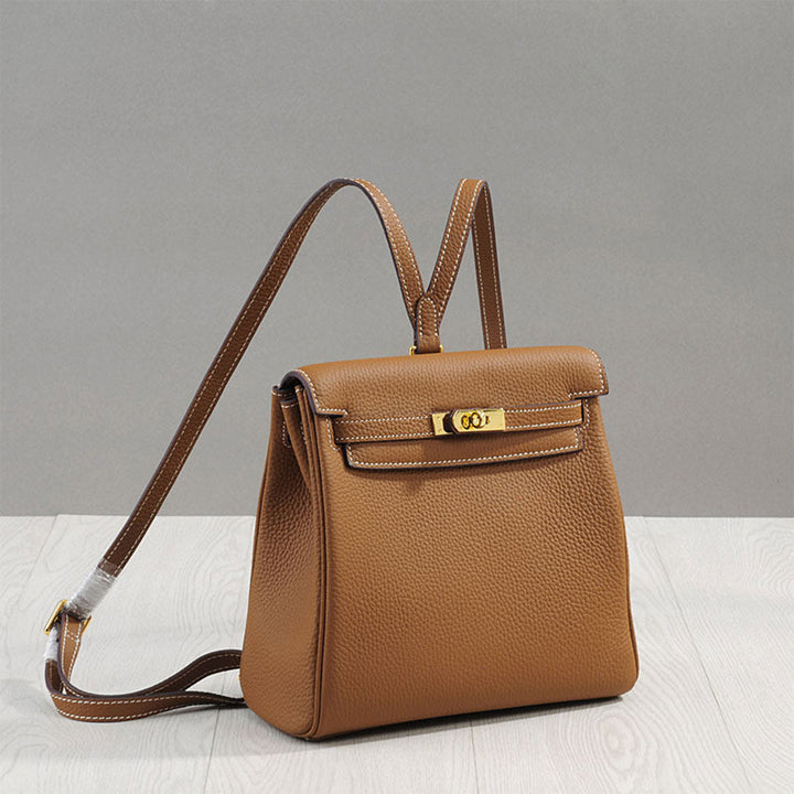 Kelly Rucksack aus Narbenleder mit verstellbaren Riemen