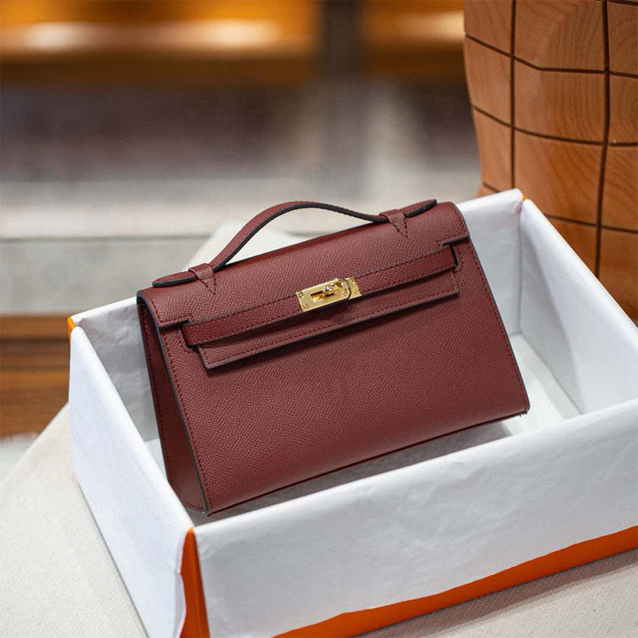 Kelli-Clutch aus Leder für Damen